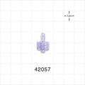 Male Luer Lock, Barbed, Clear - Fits 1/8 inch ID Tubing (0.125 inch, 3.18 mm) - 42057