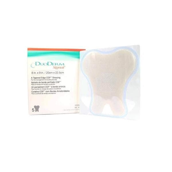 Convatec US DuoDerm Signal Hdrcld Wound Dressing Dressing 8.5x8.75 Strl Btrfly Adhs OfWht LF  - 410501