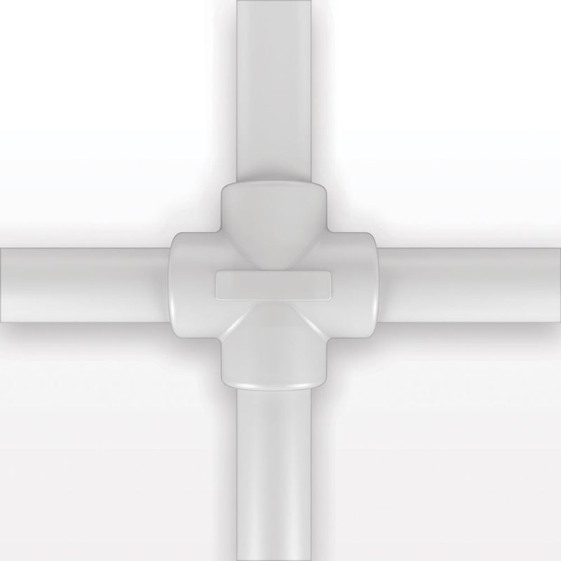 Molded Cross Component, Liveo™ Pharma-50 Tubing - All Sides: 50A Durometer; 3/4 inch ID x 1 inch OD (0.75 inch x 1 inch, 19.05 mm x 25.4 mm) x 18 inch length (457.2 mm) - 42065