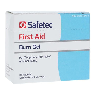 Safetec Of America Inc Safetec Burn Relief Gel 0.9gm 25/Box, 36 BX/CA — SOA 50006