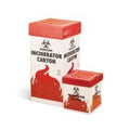 Bel-Art Products -Biohazard Incinerator Carton 12x12x27" Red/White Flap Opening Corrugated Cardboard Symbol Non-Sterile Disposable 6/Package F132050001