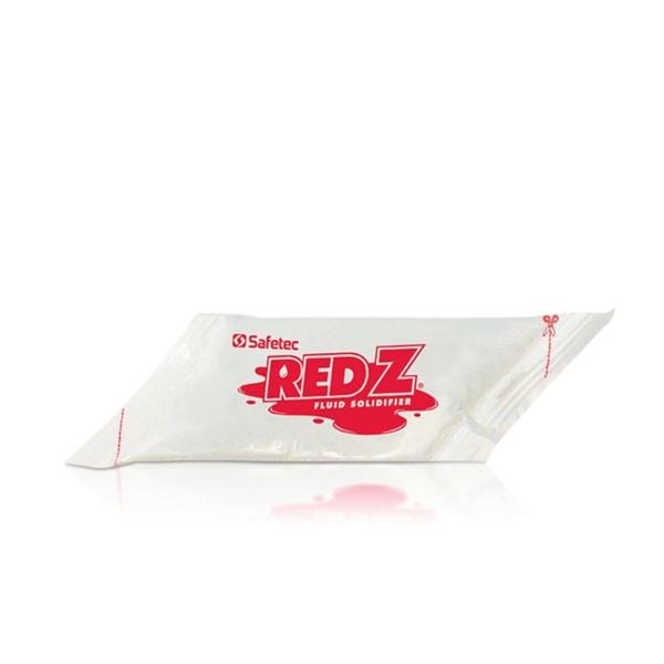 Safetec Of America Inc -Red Z Spill Control Solidifier 1oz White <1000cc Pour-In Pouch Non-Sterile Absorbent Polymer 100/Case SOA 41131