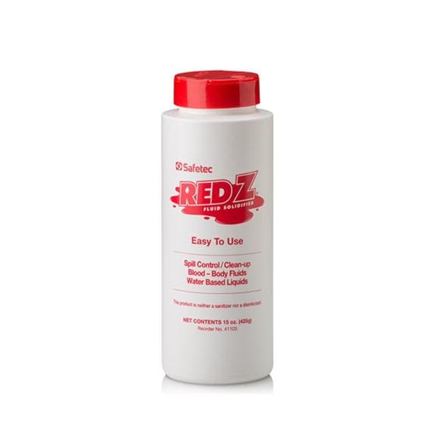 Safetec Of America Inc -Red Z Spill Control Solidifier 15oz White Shaker Top Bottle Non-Sterile Absorbent Polymer Each SOA 41103