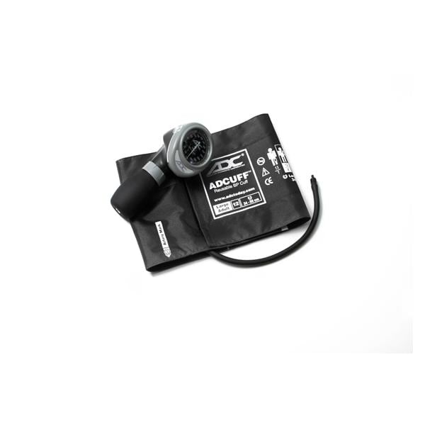 American Diagnostic Corp. -Diagnostix Palm Aneroid Sphygmomanometer Size 12 Black Not Made With Natural Rubber Latex Arm Dial Display Each 703-12XBK