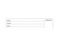 Spine ID Insert Card with Black Print White 5" X 17/16", 100 per Pack | 4266-01