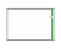 PDC V-Notch® Label Direct Thermal Paper Permanent 3/4" Core 1-7/8" X 1-1/4" White with Green 300 per Roll, 10 Rolls per Box | 430078-GREEN