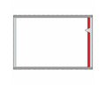 PDC V-Notch® Label Direct Thermal Paper Permanent 3/4" Core 1-7/8" x 1-1/4" White with Red 300 per Roll, 10 Rolls per Box | 430078-RED