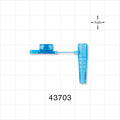 Feeding Tube Connector, Blue - Fits 6 FR OD Tubing (0.078 inch, 2 mm) - 43703