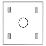 3M Medical Products Steri-Drape 35x35" Sterile Surgical/Wound Edge Drape Fenestrated - 1074