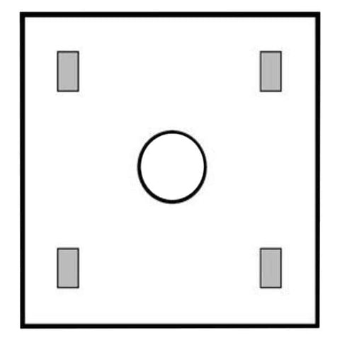 3M Medical Products Steri-Drape 35x35" Sterile Surgical/Wound Edge Drape Fenestrated - 1074