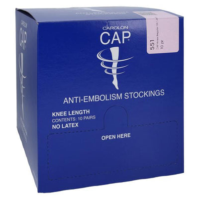 Carolon Company CAP Anti-Embolism Stocking Knee High 2XL Unisex White - 551