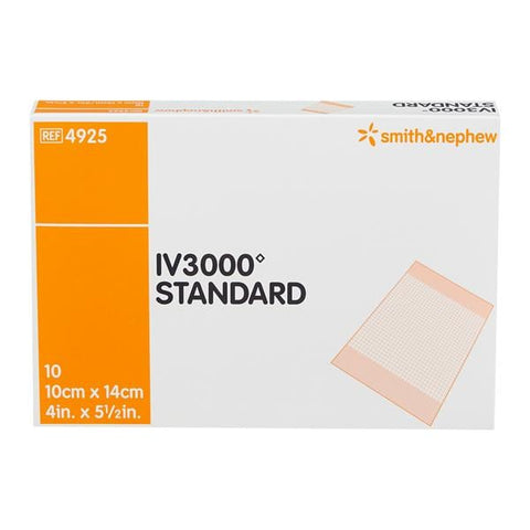 Smith & Nephew Wound Care Opsite IV 3000 Film Catheter Fixation Dressing 4x5" Sterile Adhs Adhr Trans LF  - 4925