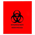 Medegen Medical Products, LLC -Biohazard Bag 12x15" Red/Black Zipper Closure LLDPE Film Symbol Non-Sterile 100/Pack 5 Packs 500/Case MAI4921