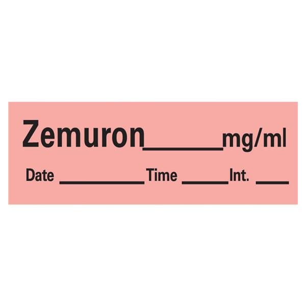 Precision Dynamics Corp. Anesthesia Tape DTI Zemuron mg/ml Fluorescent Red 1/2x500" 500/Rl - AN-52