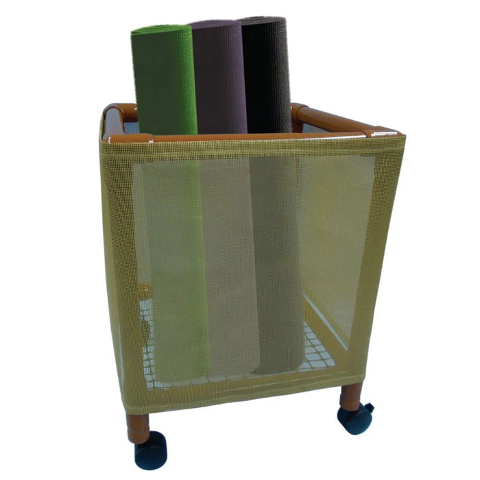 Wood-tone Yoga Mat Cart