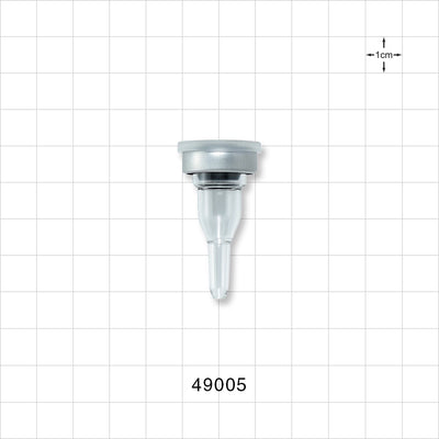 Injection Site Bag Port with Sterilization Ring and Cap - 0.208 inch - 0.244 inch OD (5.3 mm - 6.2 mm) - 49005