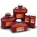 Medegen Medical Products, LLC -Sharps Container 0.7qt Red/Black 3-1/2x3-1/2x5" Vertical Entry Polypropylene Short Non-Stackable Non-Sterile Each, 40 EA/CA MAI 185S