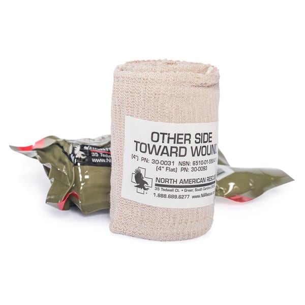 North American Rescue LLC  Elastic/Cotton Emergency Trauma Dressing 4x70" Sterile Absorbent LF - 30-0031