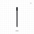 Short Head Mascara Wand with Black Handle, 3.66 inch - 3.66 inch (93 mm) - 50053
