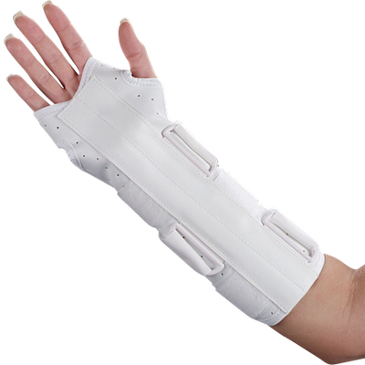 DEROYAL UNIVERSAL LEATHERETTE WRIST FOREARM SPLINT (PACKAGING - EACH) (LENGTH - 11”) (SIZE - UNIVERSAL)
