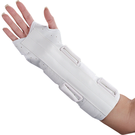 DEROYAL UNIVERSAL LEATHERETTE WRIST FOREARM SPLINT (PACKAGING - EACH) (LENGTH - 11”) (SIZE - UNIVERSAL)