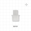 Straight Connector, Tubing Port, Natural - 22mm OD/18 mm ID X 15 mm OD/10 mm ID - 50101