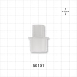 Straight Connector, Tubing Port, Natural - 22mm OD/18 mm ID X 15 mm OD/10 mm ID - 50101