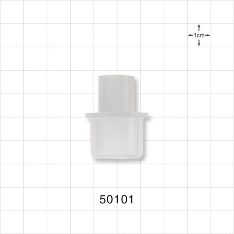 Straight Connector, Tubing Port, Natural - 22mm OD/18 mm ID X 15 mm OD/10 mm ID - 50101