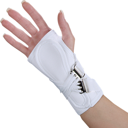 DEROYAL LACE UP CANVAS WRIST SPLINT (PACKAGING - EACH) (LENGTH - 6”)