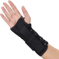 DEROYAL LACE UP SUEDE LEATHERETTE WRIST SPLINT (PACKAGING - EACH) (LENGTH - 8”)