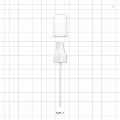 Fine Mist Sprayer with Smooth Neck, White and Overcap, Clear for 503311 -  - 503313