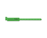 PDC Sentry® Alert Bands® Poly "COVID-19 Pre-Screened" Pre-Printed, State Standardization 1" x 11-1/2" Adult Day Glow Green, 500 per Box | 5055P-39-PDM