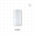 Straight Connector, Tubing Port, Natural - 22 mm OD/15 mm ID - 51027