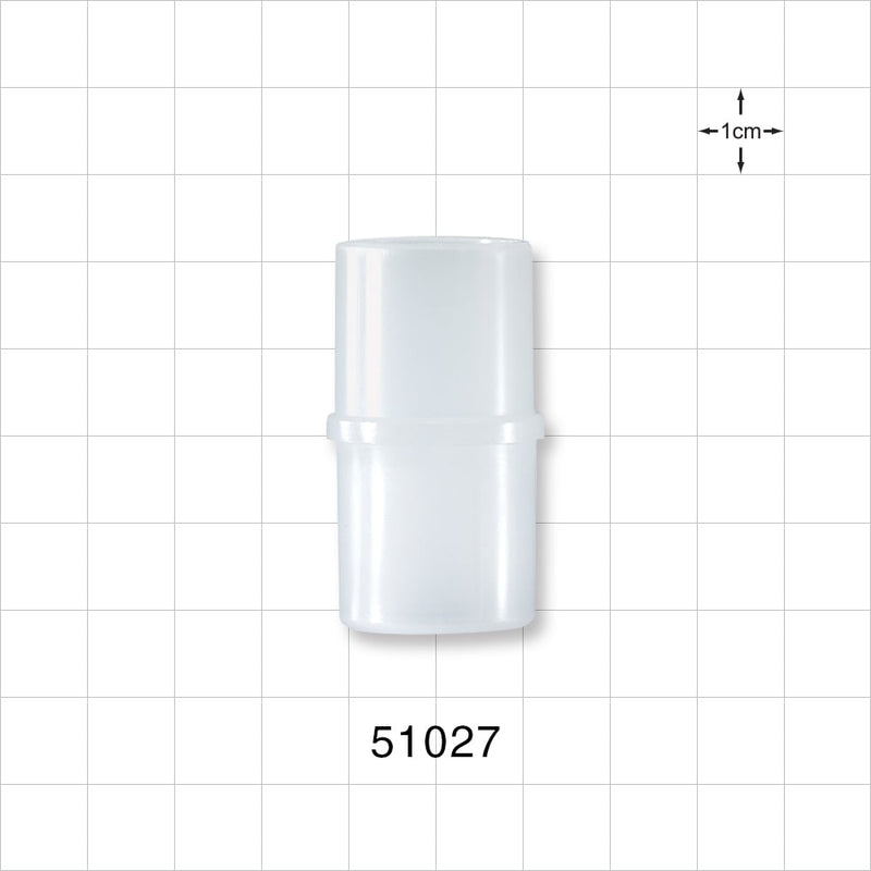 Straight Connector, Tubing Port, Natural - 22 mm OD/15 mm ID - 51027
