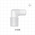 Elbow Connector, Natural - 22 mm OD / 15 mm ID x 15 mm OD - 51038