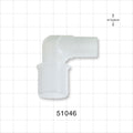 Elbow Connector, Natural - 22 mm OD/15 mm ID x 15 mm OD - 51046