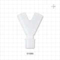 Y Connector, Tubing Ports, Natural - 22 mm OD; 22 mm OD; 22 mm OD/15 mm ID - 51089