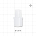 Straight Connector, Reducer, Tubing Port, Natural - 22 mm x 15 mm OD - 51214