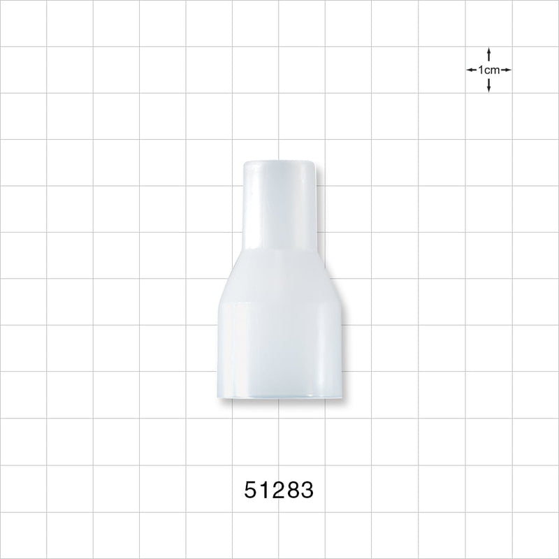 Straight Connector, Reducer, Tubing Port, Natural - 22 mm x 15 mm ID - 51283
