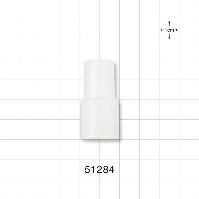 Straight Connector, Tubing Port, Natural - 15 mm OD x 15 mm ID - 51284