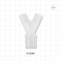 Y Connector, Tubing Ports, Natural - 15mm OD x 15mm OD; 22mm OD/15mm ID - 51298