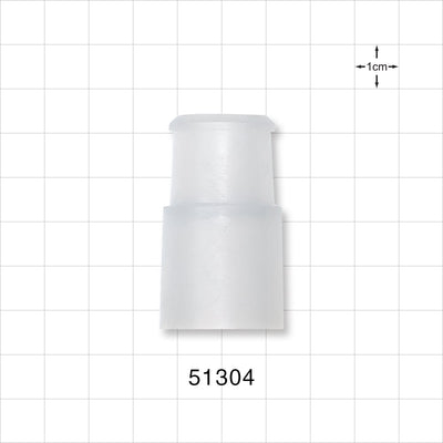 Straight Connector, Tubing Port, Natural - 22 mm OD x 22 mm ID - 51304