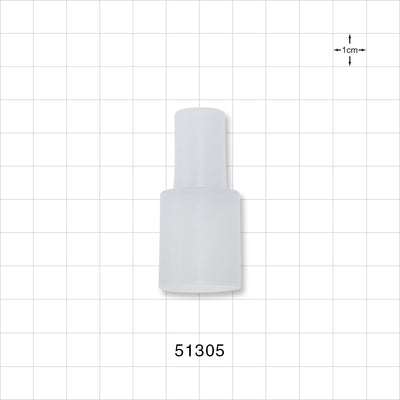 Straight Connector, Reducer, Tubing Port, Natural - 22 mm ID x 15 mm OD - 51305
