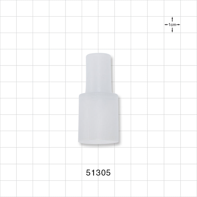 Straight Connector, Reducer, Tubing Port, Natural - 22 mm ID x 15 mm OD - 51305