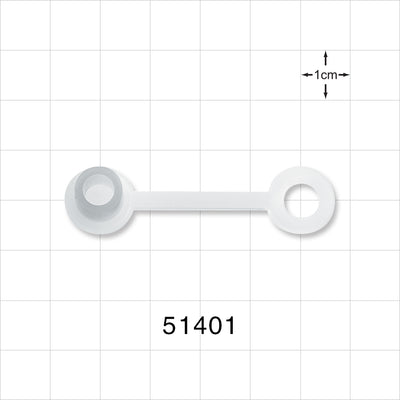 Push-On Pressure Port Cap, Non-Vented, Natural - 0.27 Inch ID Application Loop (6.9 mm) - 51401