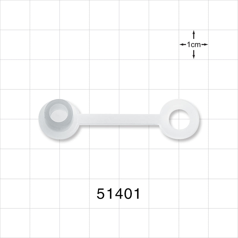 Push-On Pressure Port Cap, Non-Vented, Natural - 0.27 Inch ID Application Loop (6.9 mm) - 51401