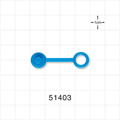 Port Plug w/Strap, Blue - 0.25 inch ID Application Loop (6.4 mm) - 51403