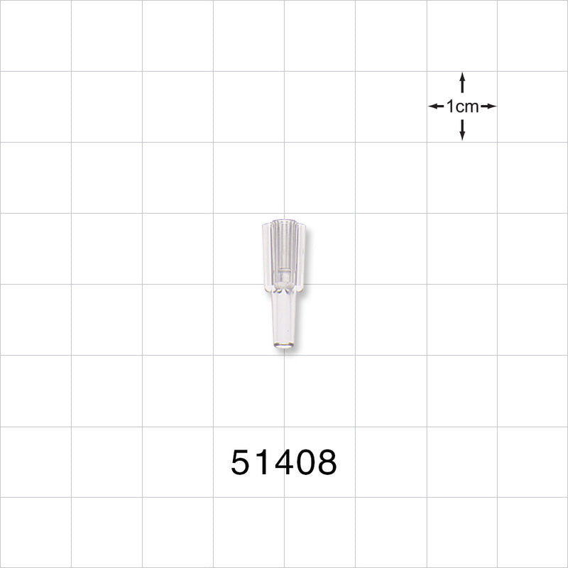 Y Connector, 3-Way, Parallel, Tubing Ports, Natural - 0.079 inch - 0.091 inch ID (2.01 mm -2.31 mm) - 51408