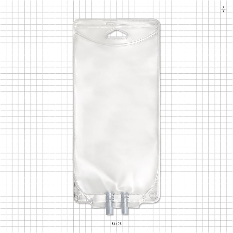 Bag, 2 Tube Ports, Non-Sterile - 1 Liter; 2 Tubes 0.258 inch ID (6.55 mm) - 51493