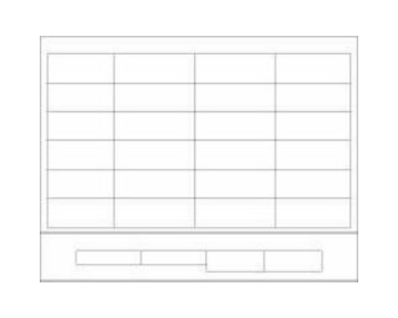 PDC Bio-logics Chart Labels Wristband Laser Poly Paper Landscape, Multiple Size Labels x Adult/Pedi White - 28 Labels per Sheet, 4 Pks of 250 Sheets per Case | 51494M